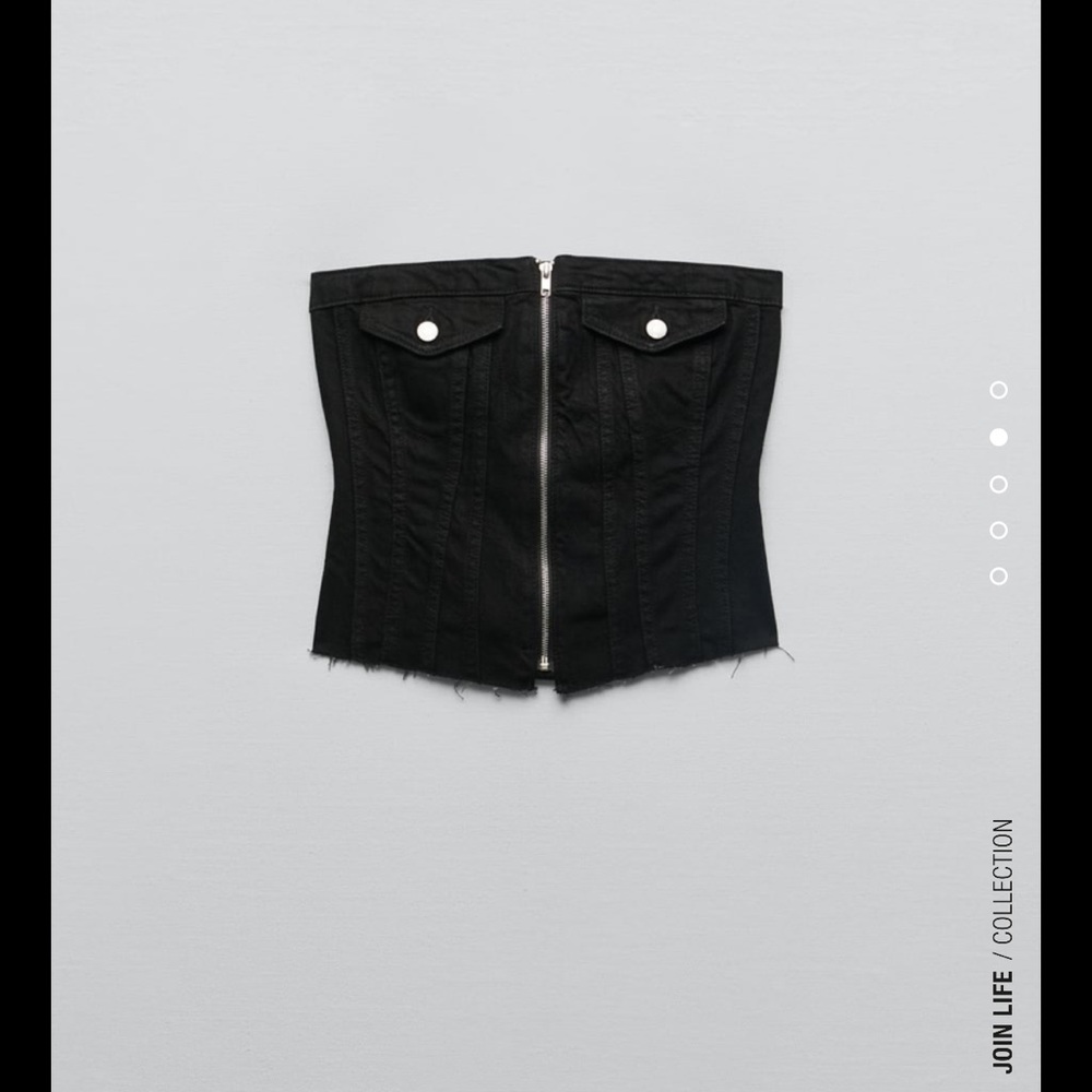 Zara Corset Denim Top